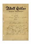 Adolf Hitler Document Signed From 1934, on Hitler's ''German Chancellor'' Letterhead -- With University Archives COA
